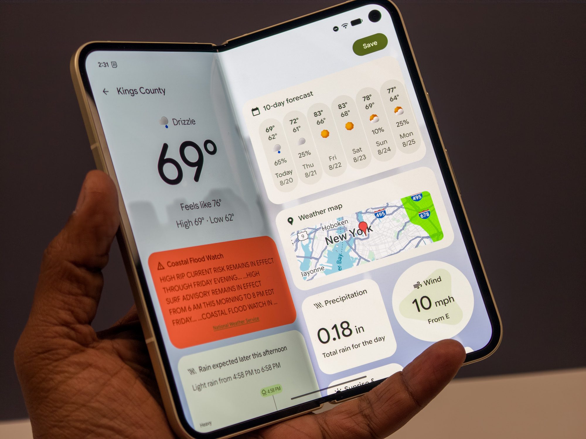 Google Pixel 10 Pro Fold in Jade