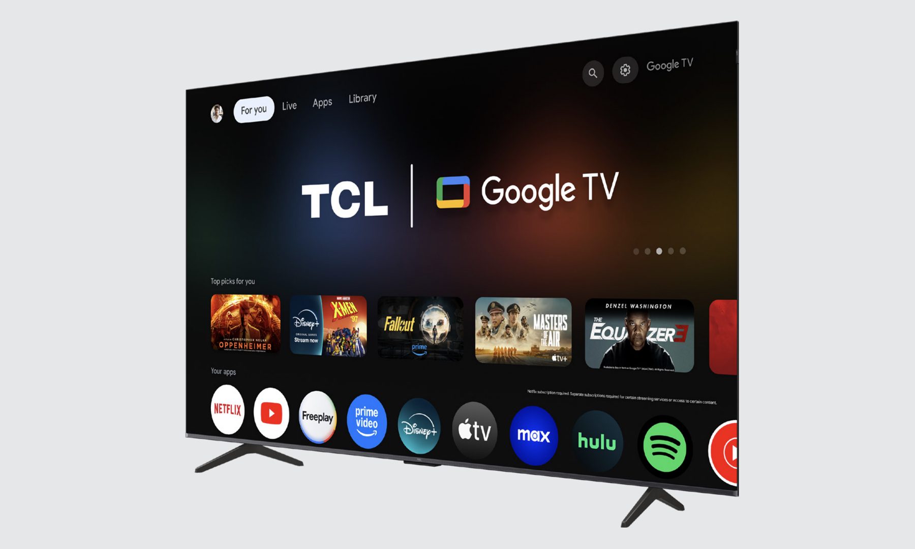 TCL T7 TV with Apps and Google TV OS