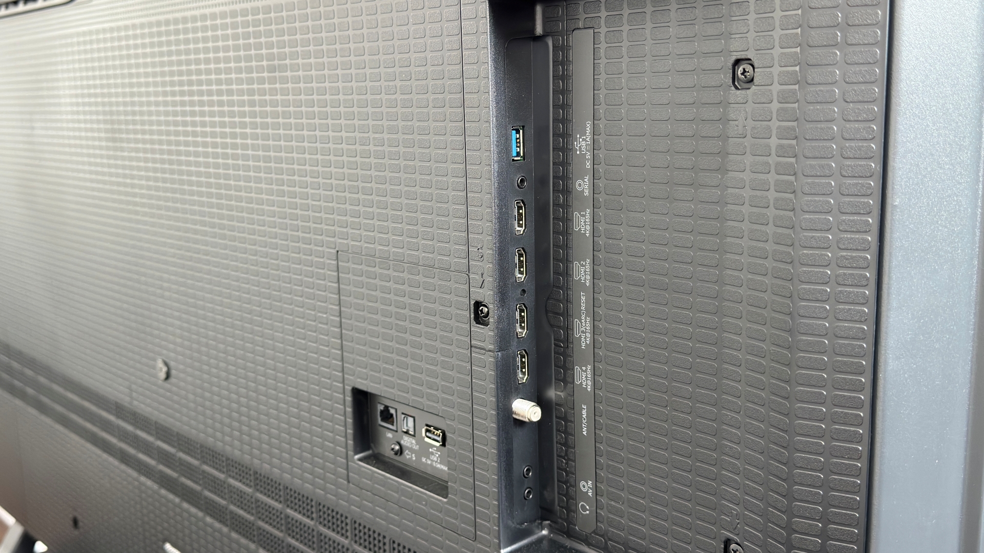 Hisense U75QG rear panel ports