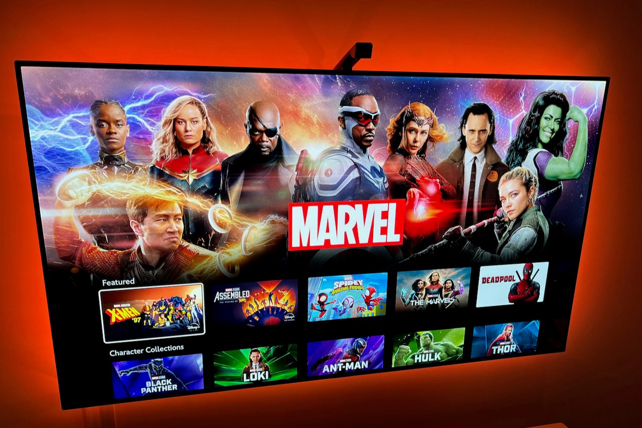 Disney Plus on a TV screen.