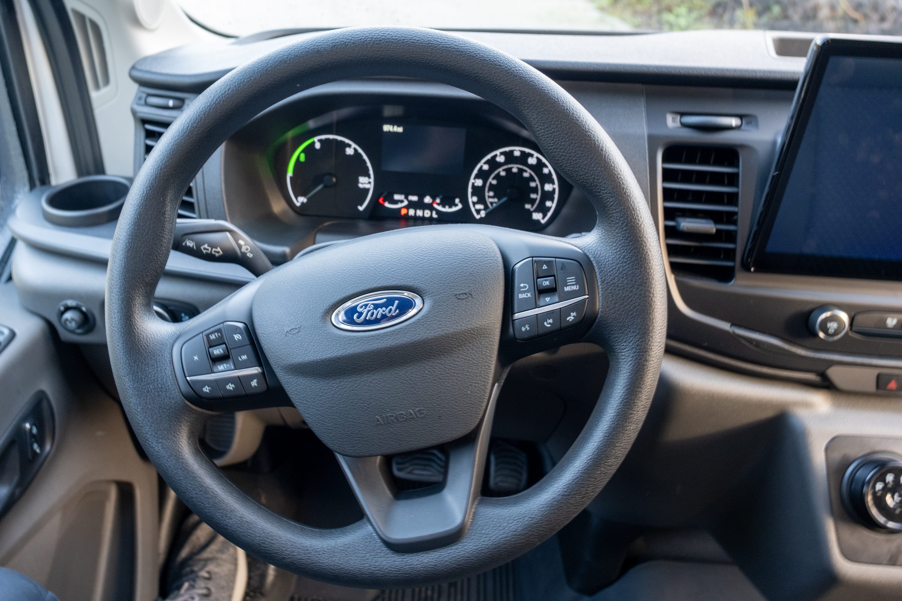 Steering wheel of the Ford E-Transit