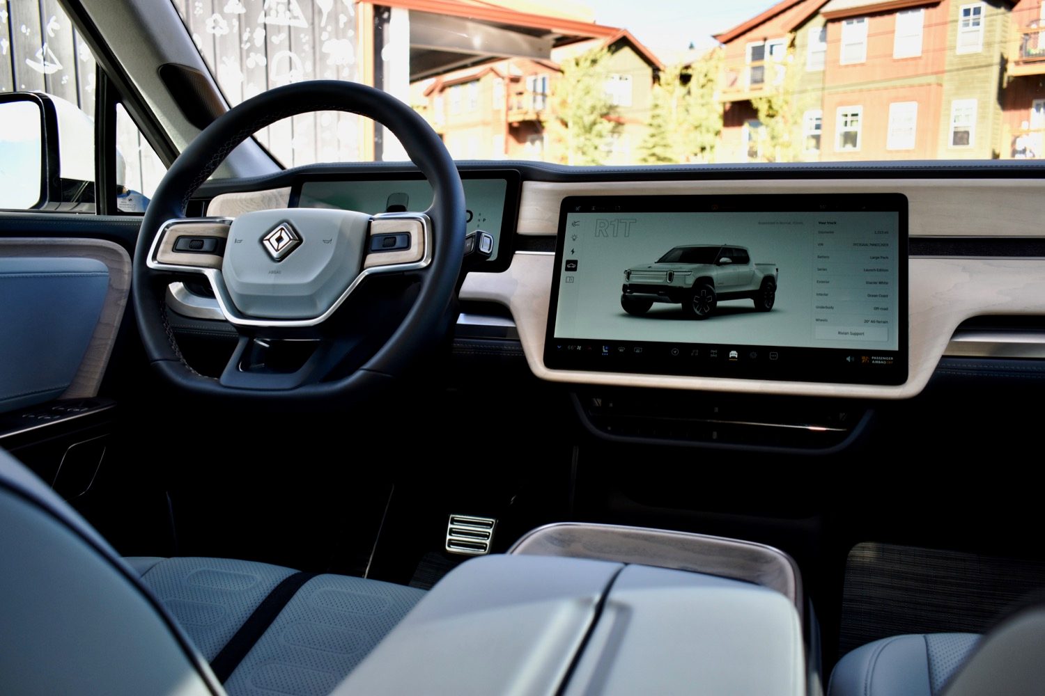 Interior of the 2022 Rivian R1T.