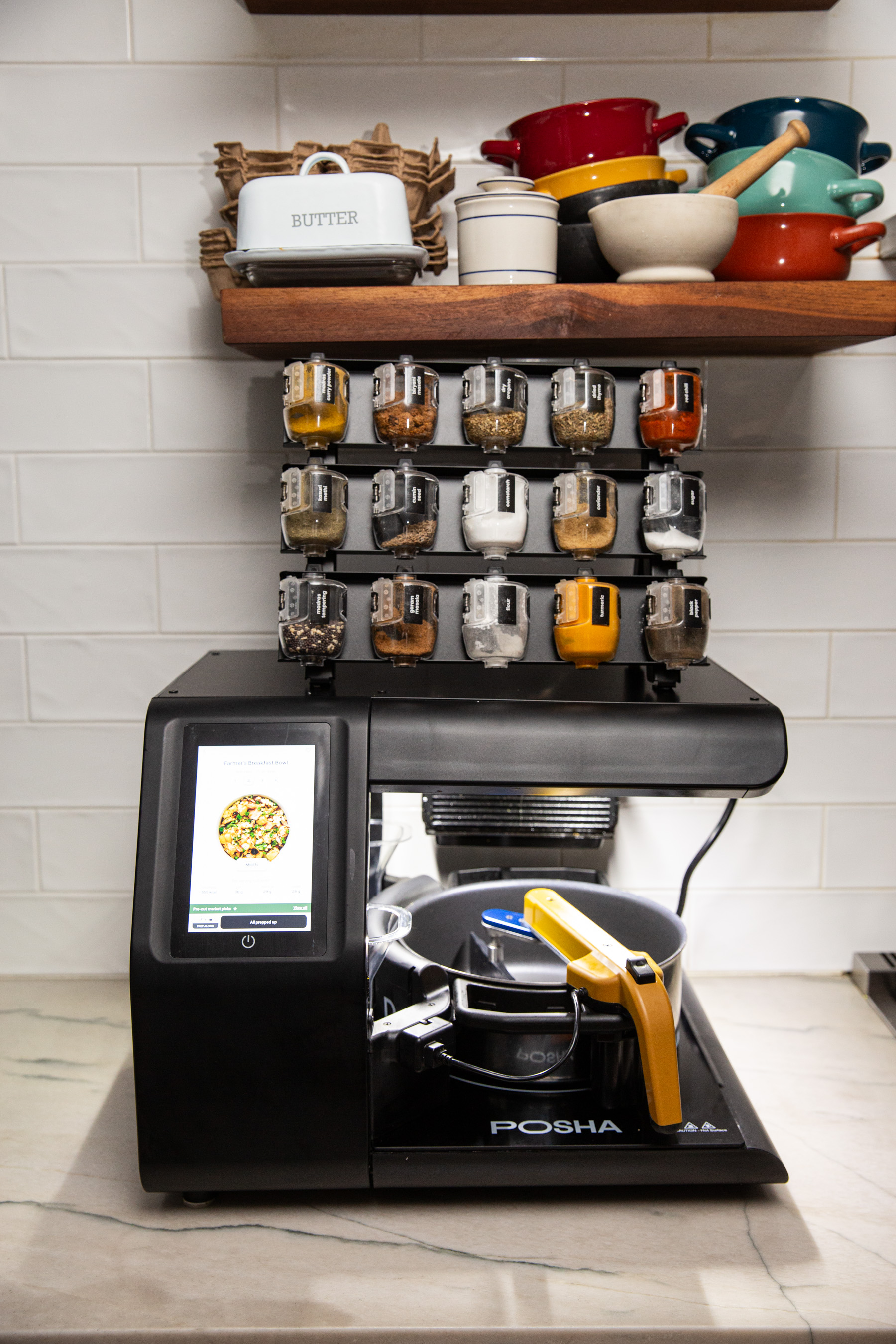 You can buy a Posha spice rack ($50) to store the pods; it comes with 20.