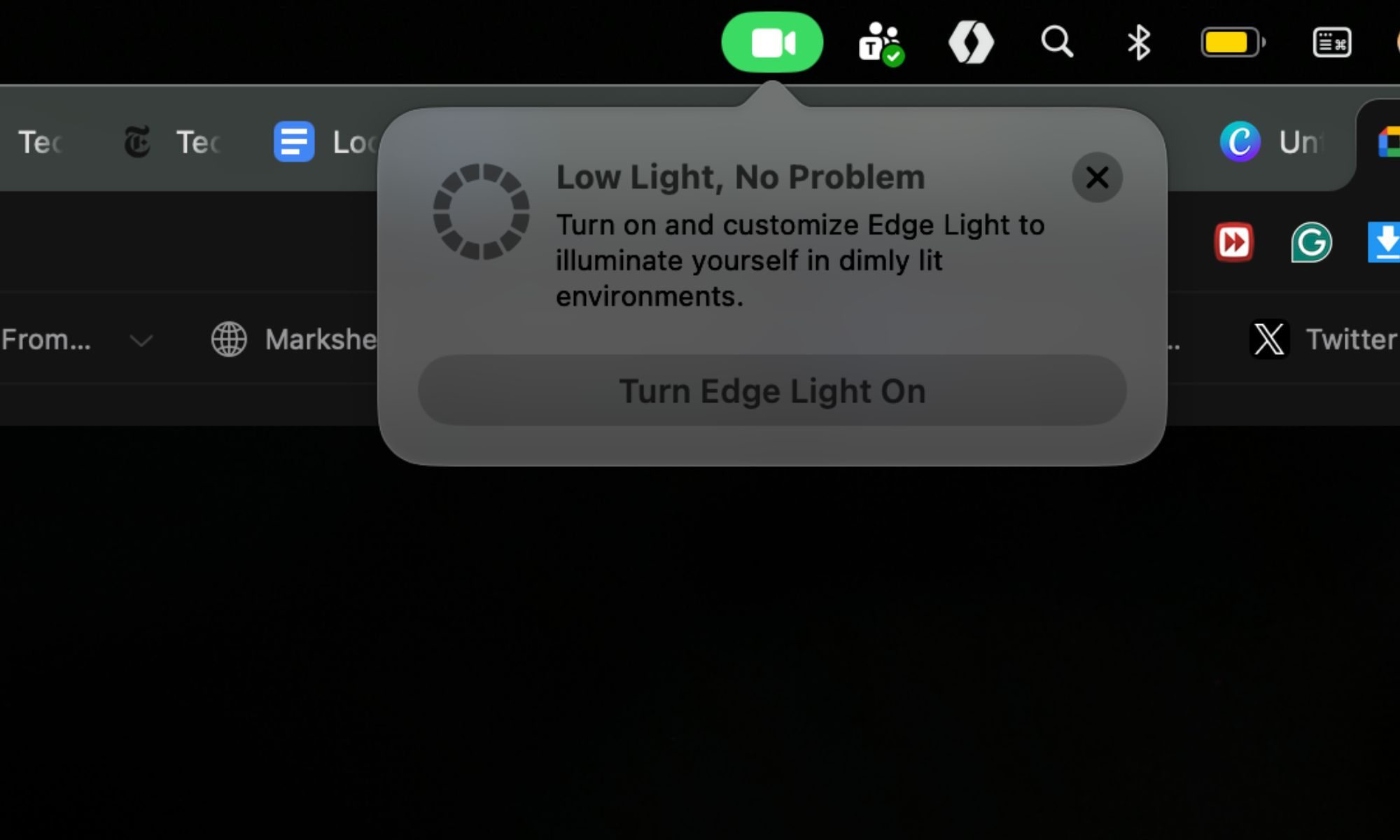 Edge Light alert on macOS