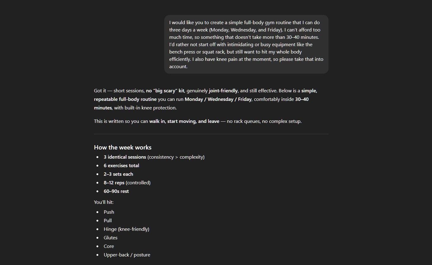 AI Fitness workout plan