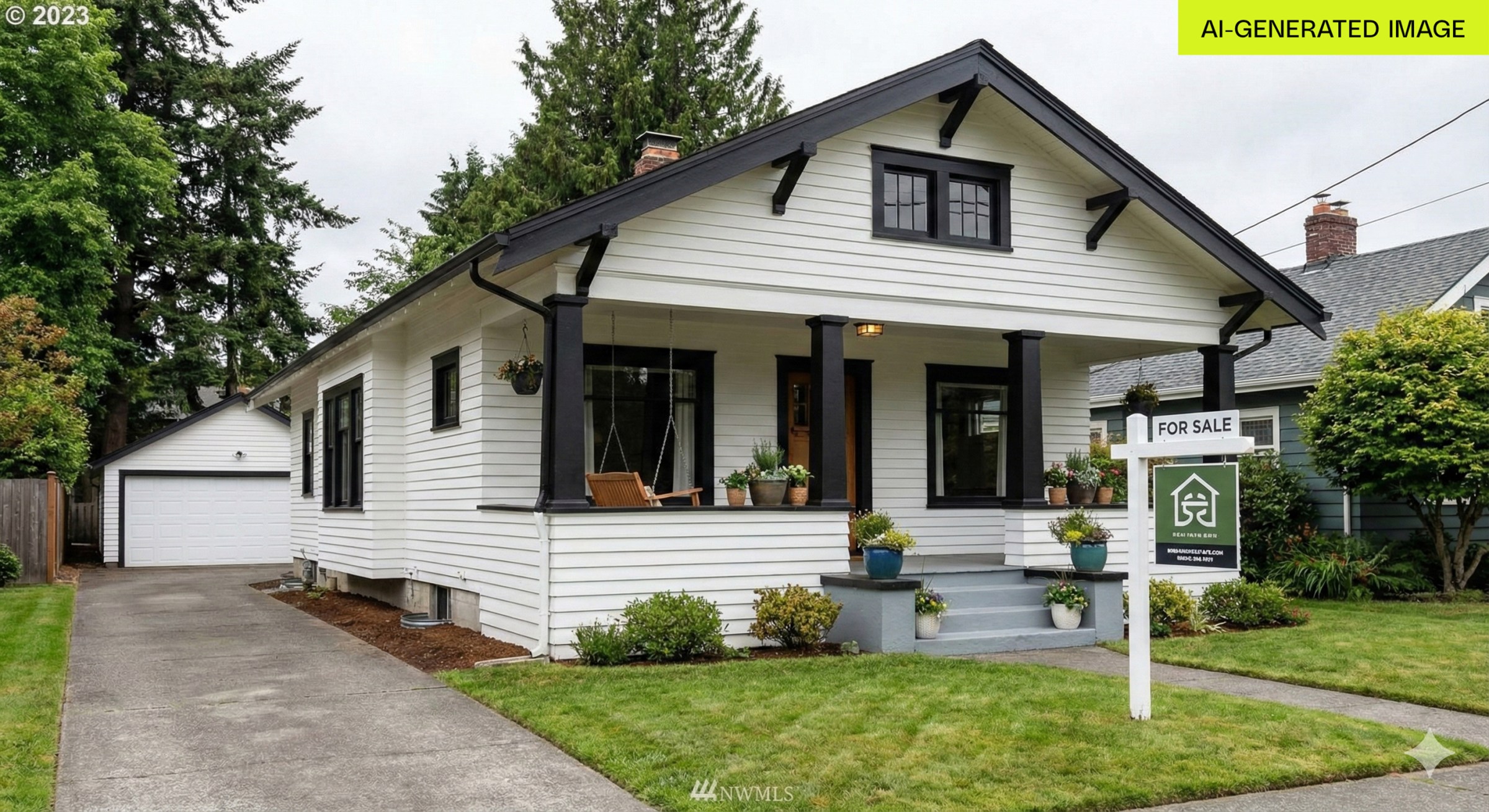 AI image of a craftsman style house