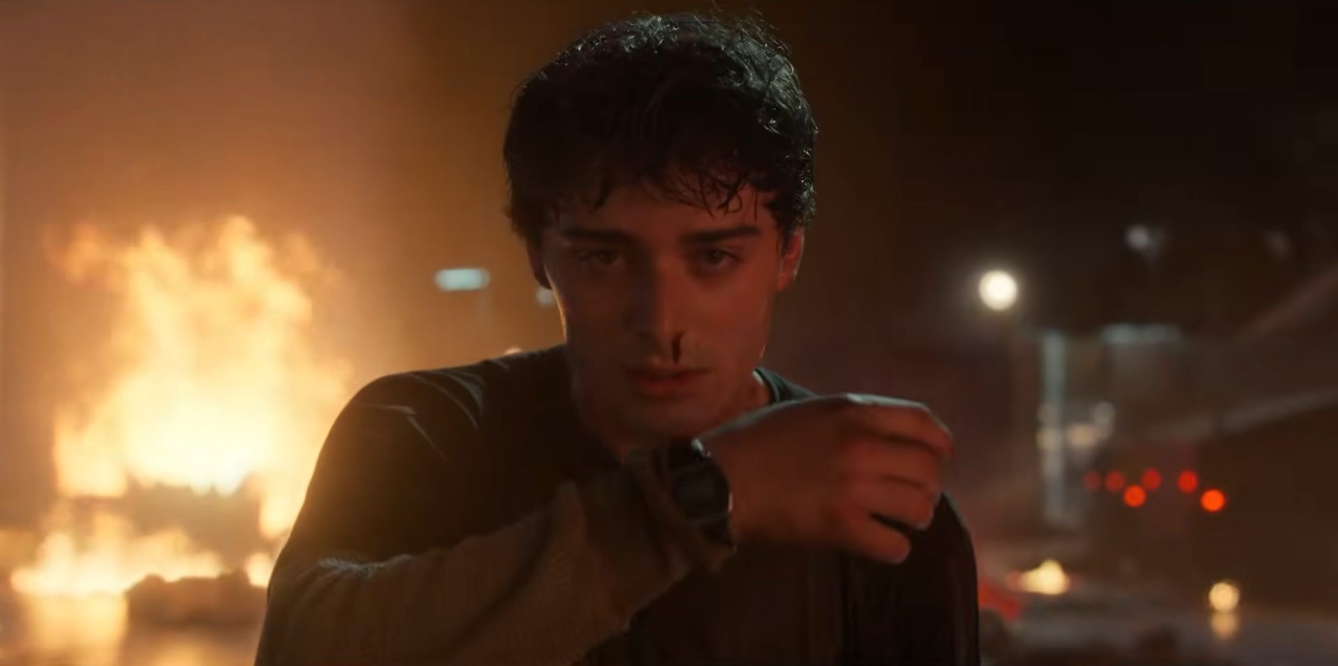 Noah Schnapp as Will with a nosebleed in Stranger Things season 5.