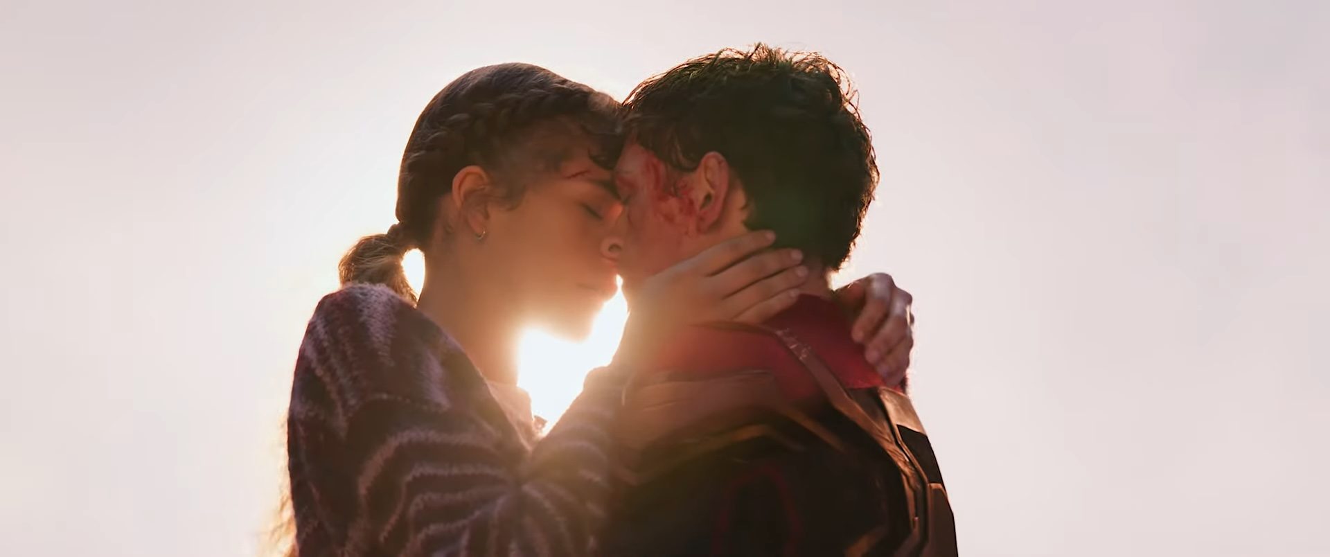 Peter and MJ holding each other in 