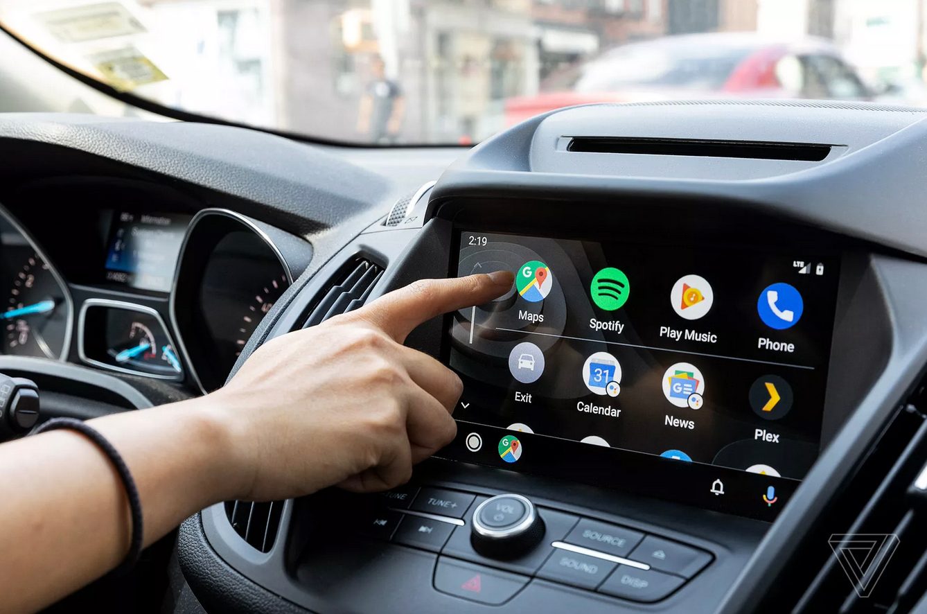 Android Auto in a car.
