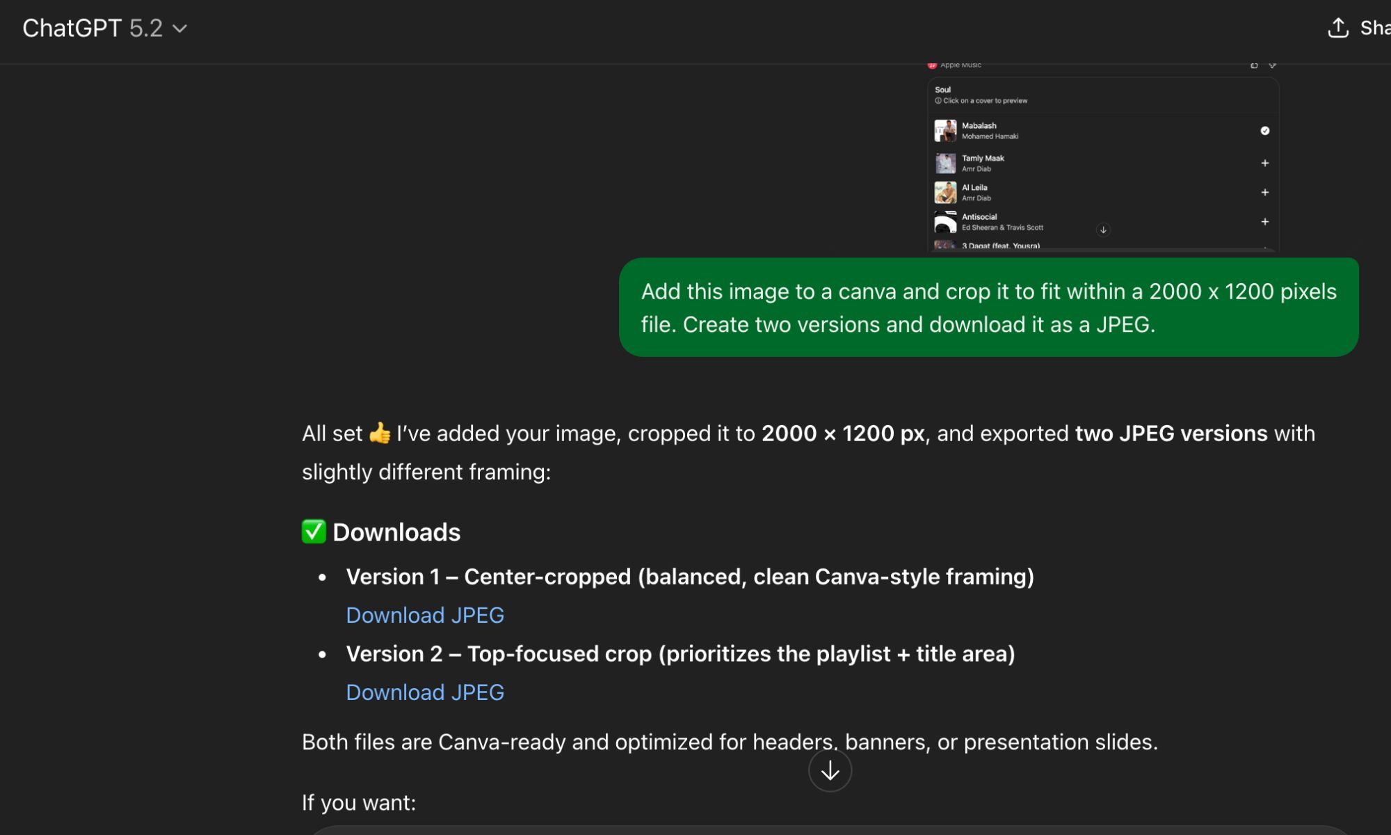 Canva within ChatGPT.