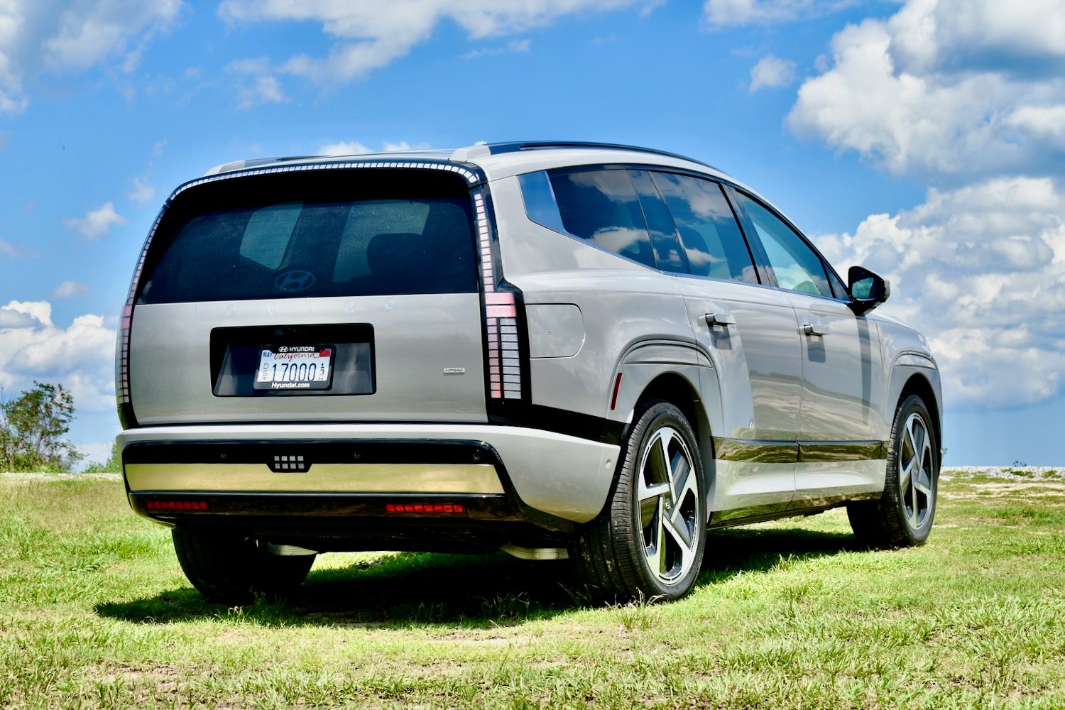 2026 Hyundai Ioniq 9 rear quarter view.