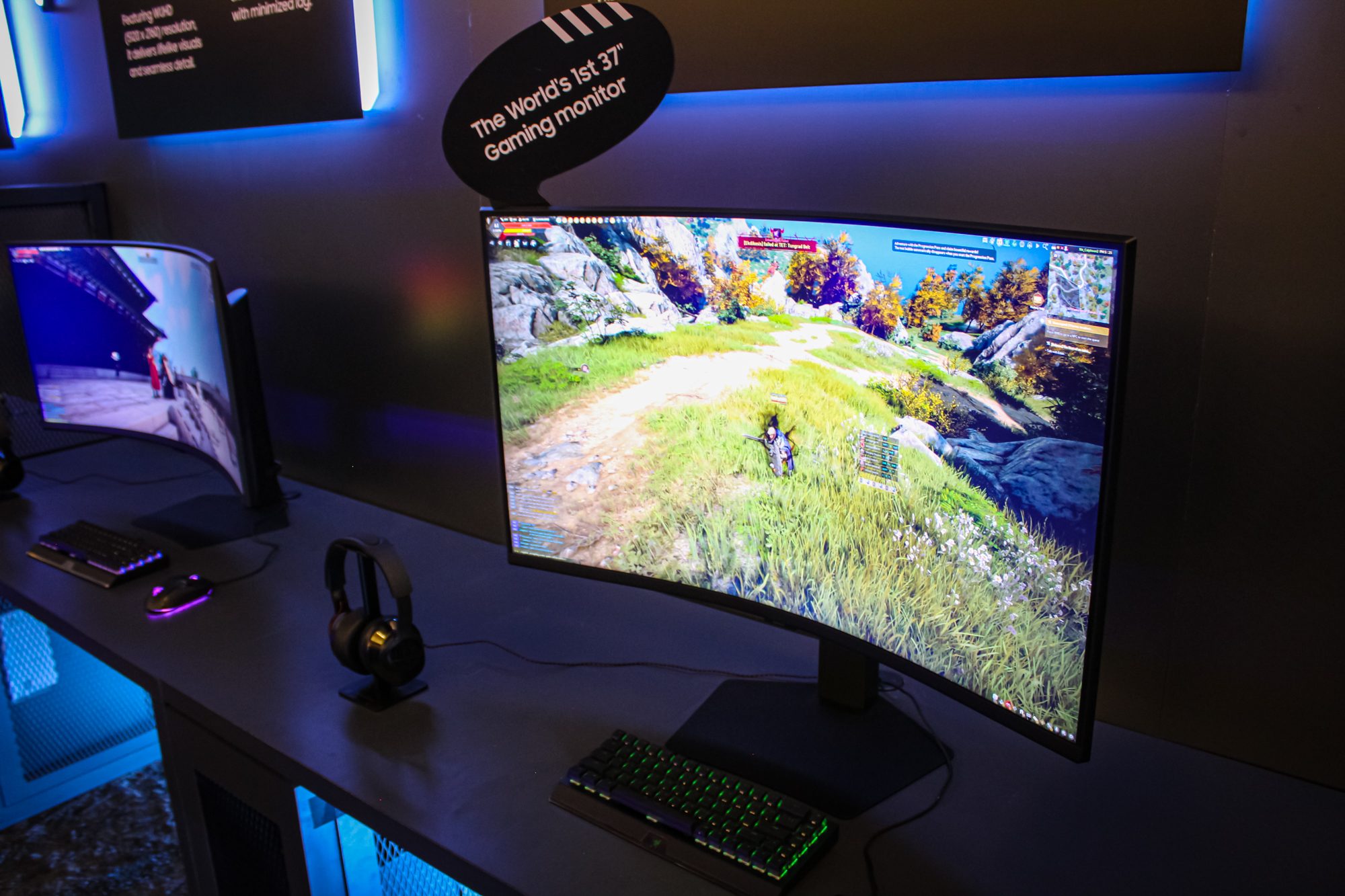 The Samsung Odyssey 37-inch 4K monitor.