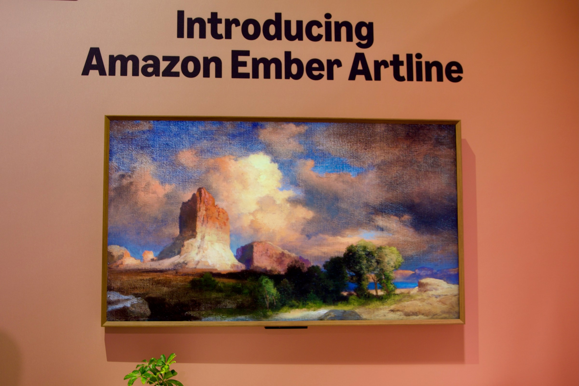 Amazon’s Ember Artline TV has swappable frames and built-in far-field microphones for Alexa voice control.