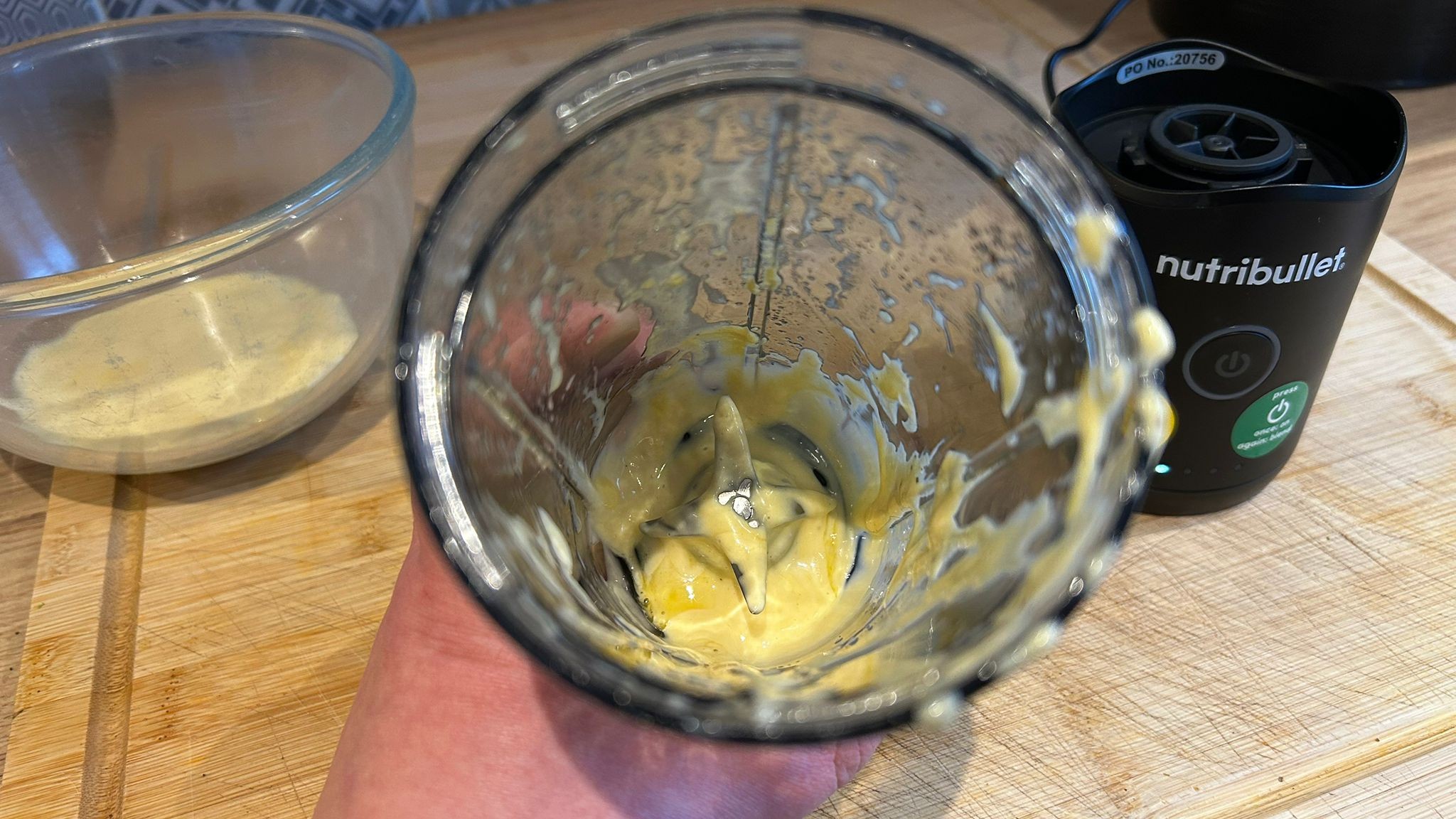 Mayonnaise remnants in Nutribullet Flex blender
