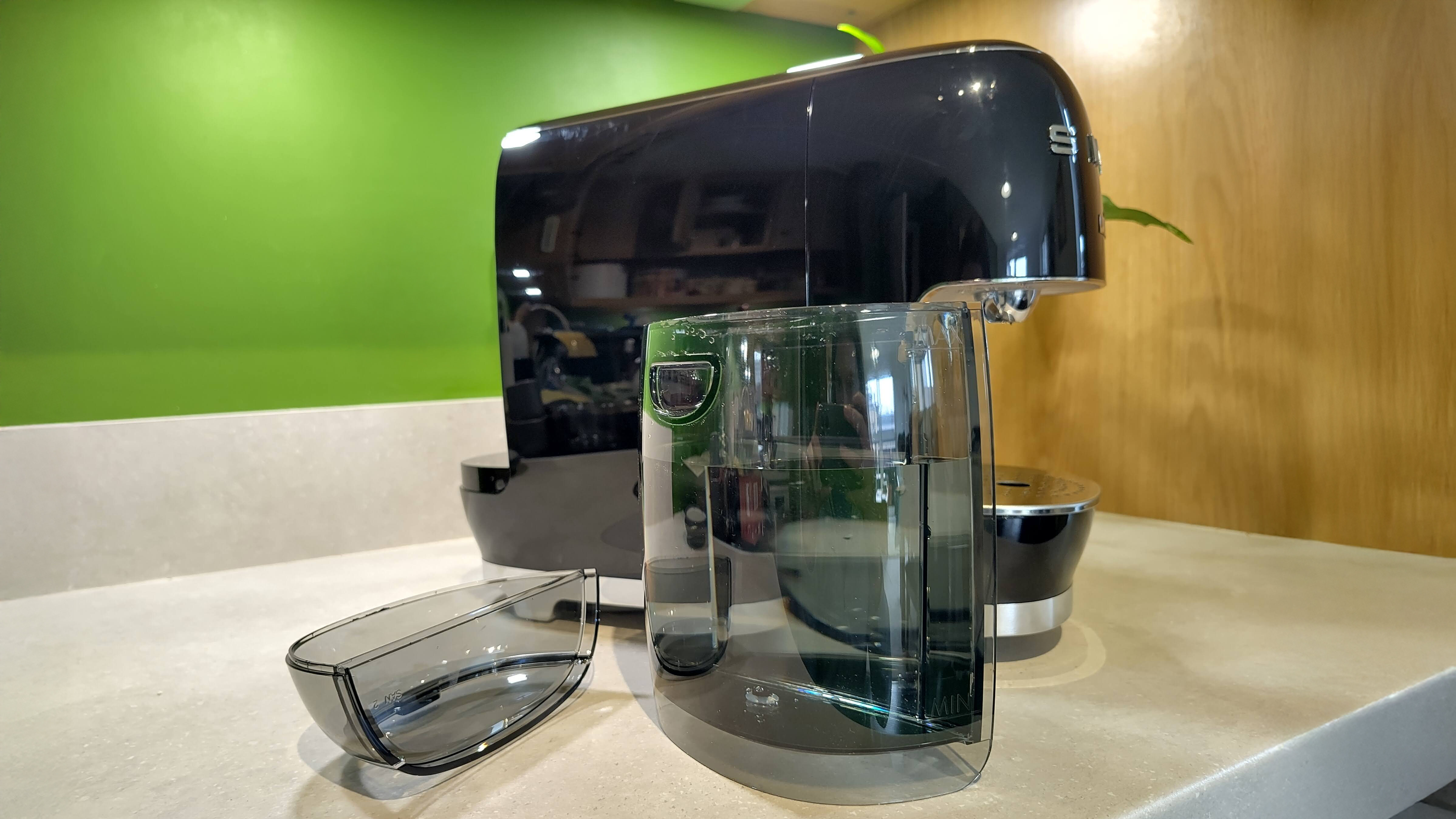 Water tank removed from Lavazza A Modo Mio Smeg coffee maker