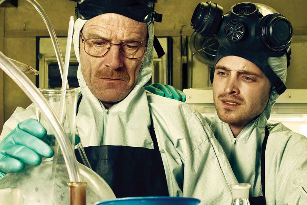 Walt (Bryan Cranston) and Jesse (Aaron Paul) in Breaking Bad.