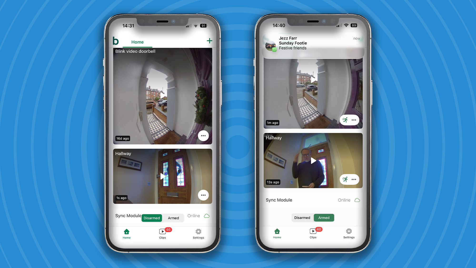 Footage captured by Blink Mini 2 security camera