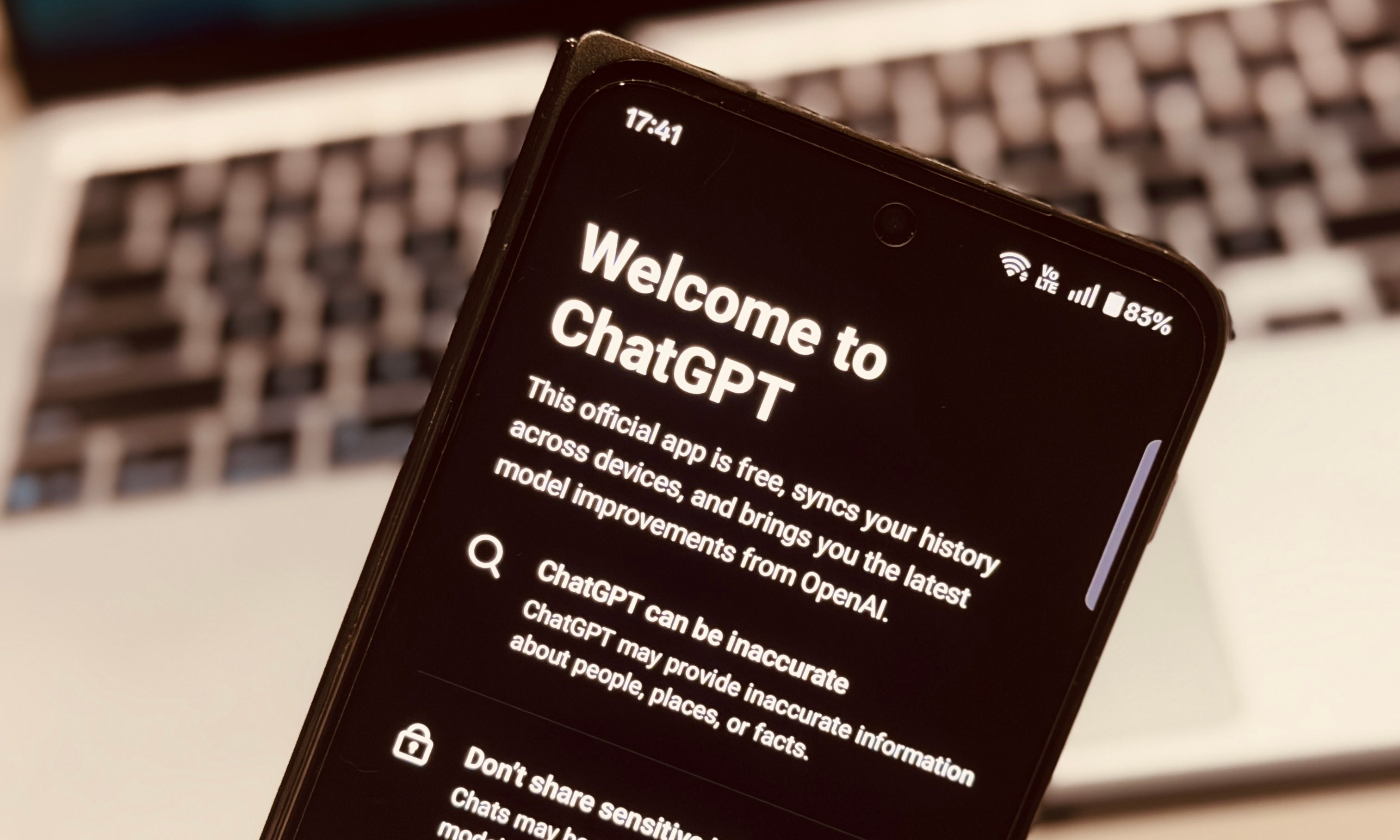 Chatbot on a smartphone.