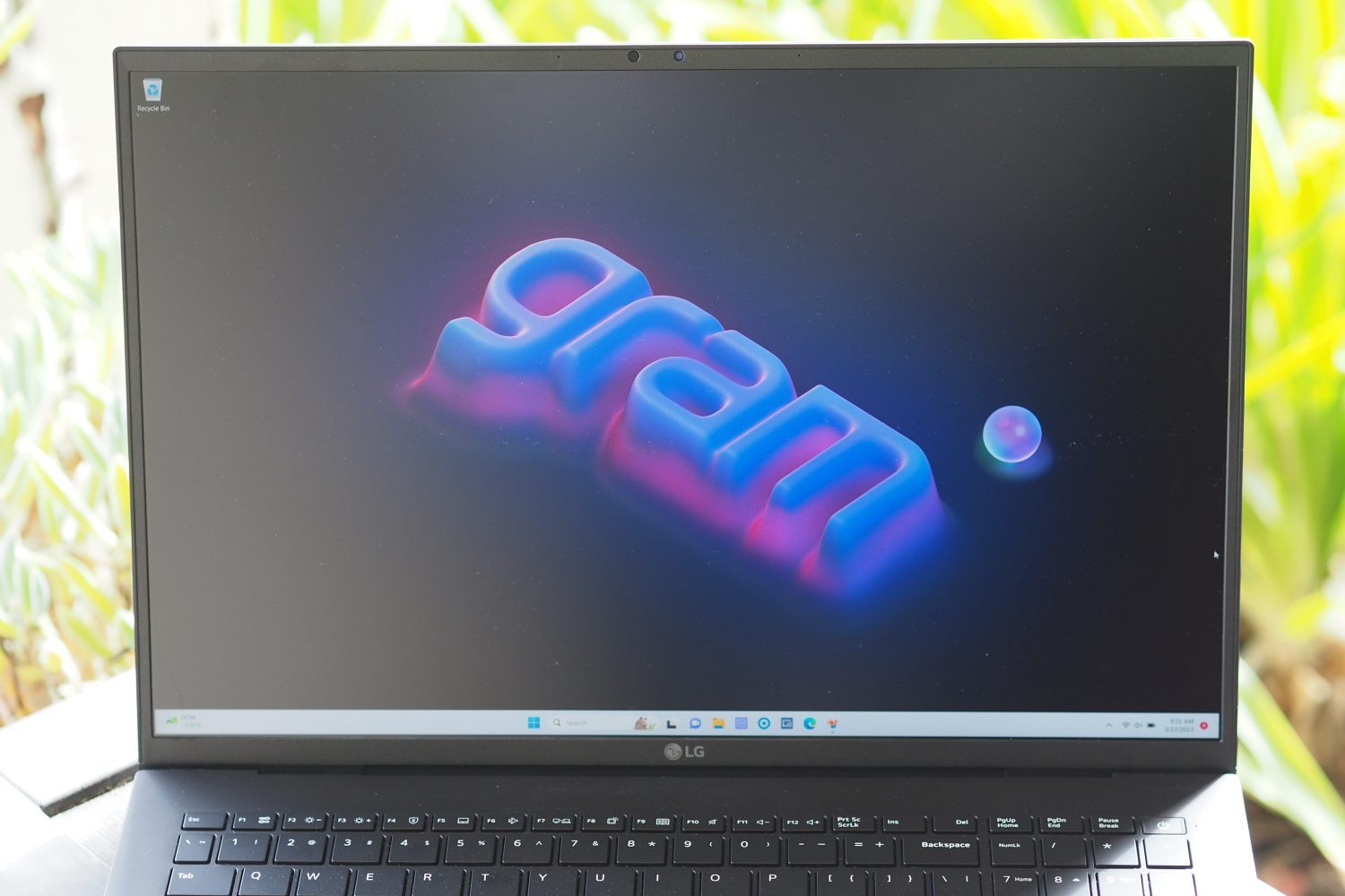 LG Gram 17 Pro 2023 front view showing display.