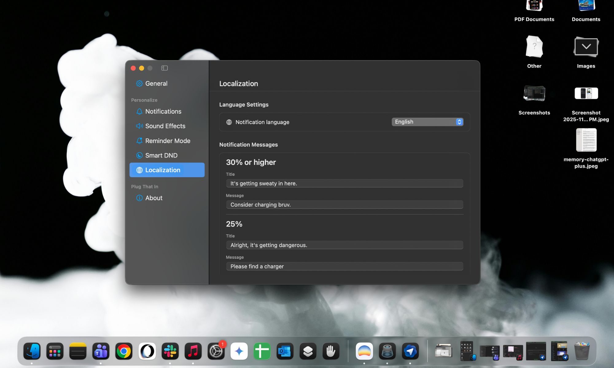 PlugThatIn Mac app for battery alerts