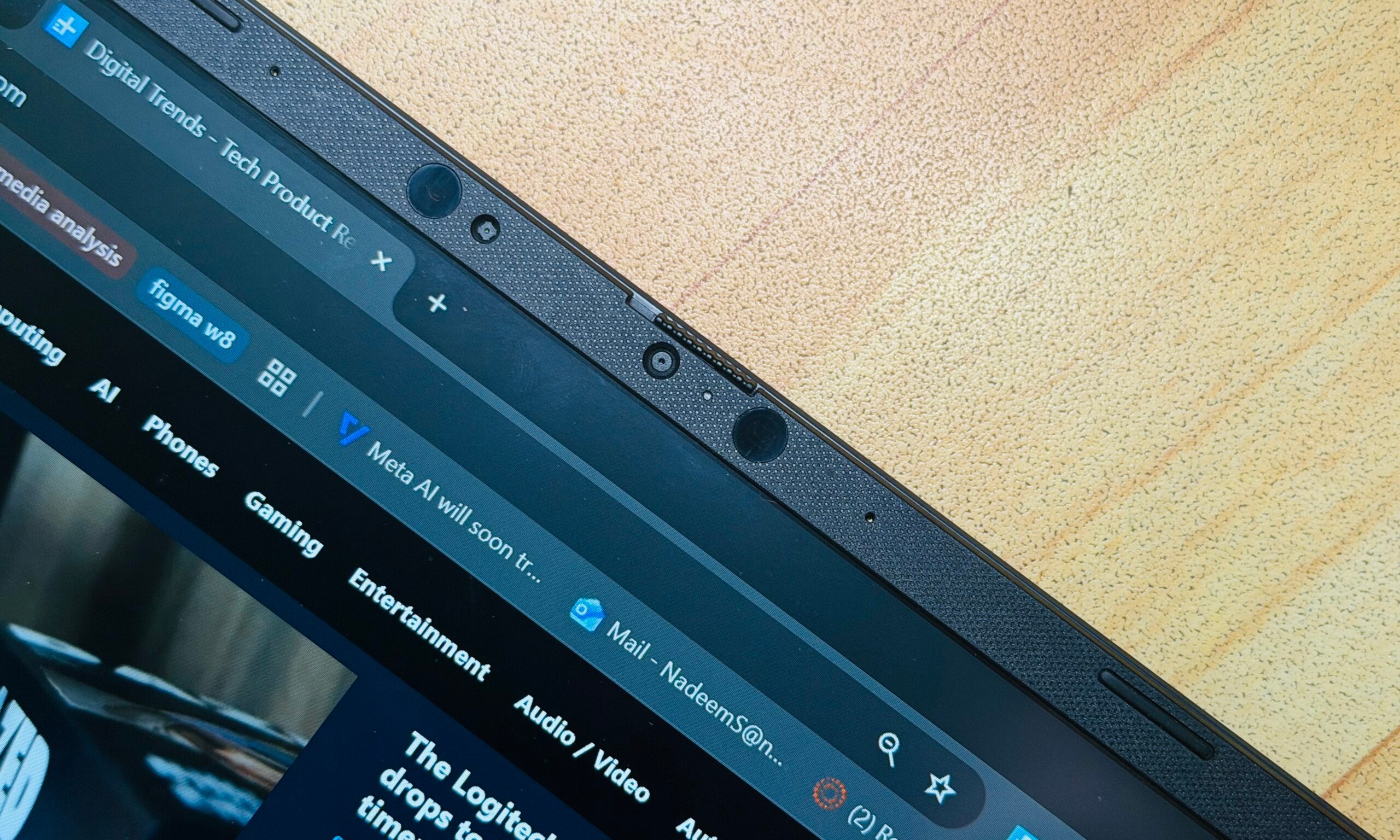 Front camera and IR sensor on Asus Vivobook 14.