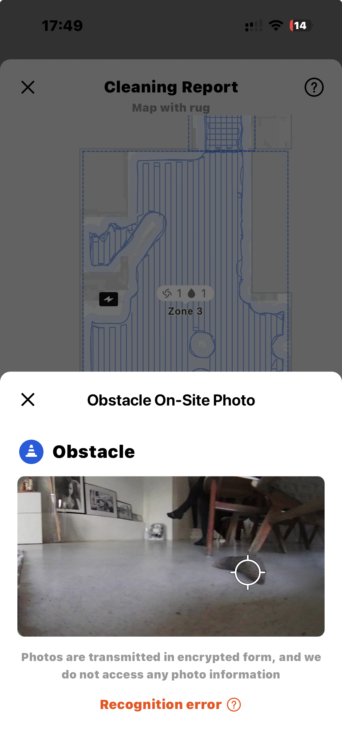 The app is well done and mostly intuitive. With remote video enabled, you get snapshots of obstacles that interfered with cleaning.