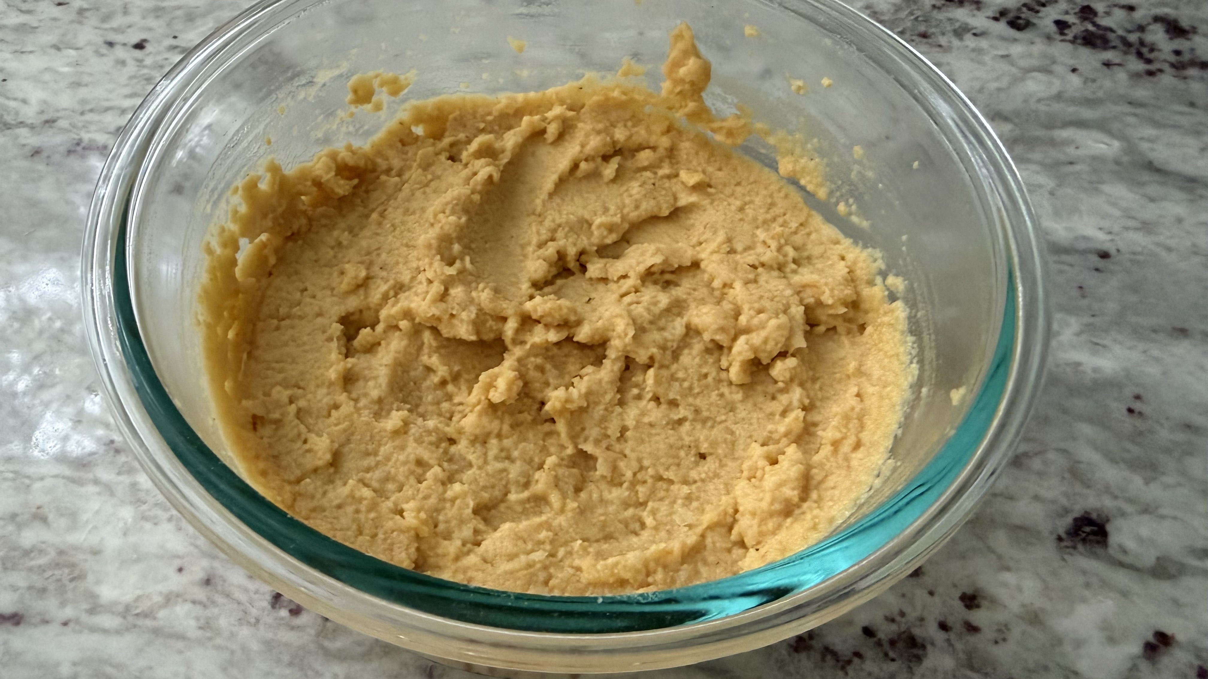 Ninja Power Duo Immersion Blender with Whisk making hummus