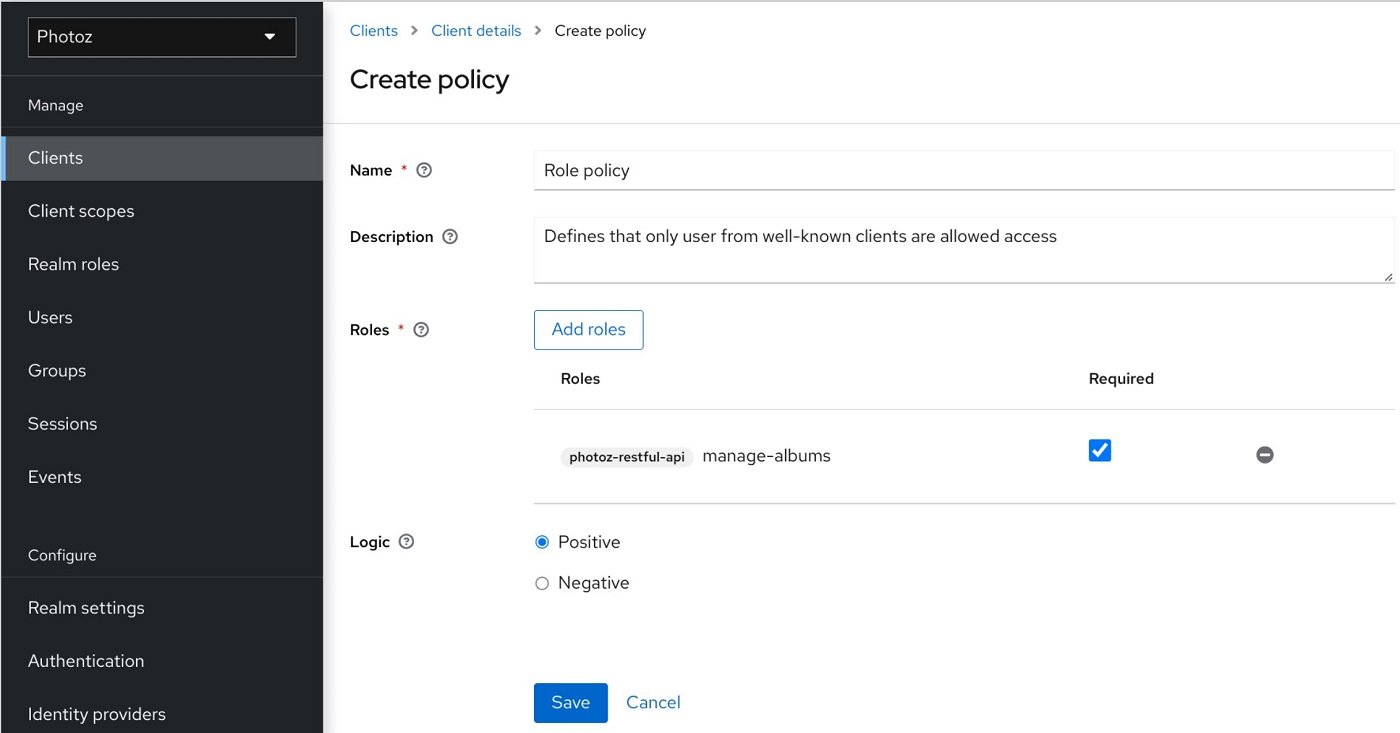 Keycloak role policy.