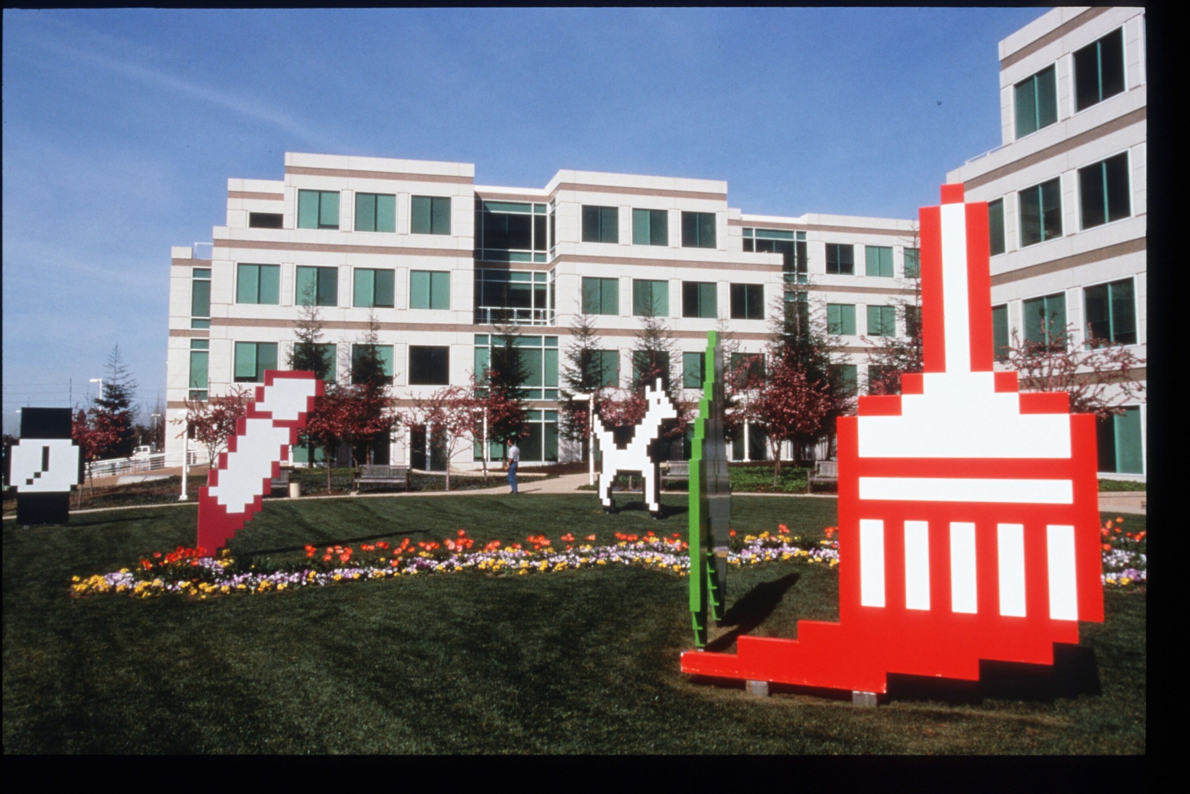 The Apple Computer office building on March 15, 1997 in San Francisco, CA. Since the beginning of the 1990s San Francisco has become the place where communication of the 21st century is invented and new computer startup companies flourish.