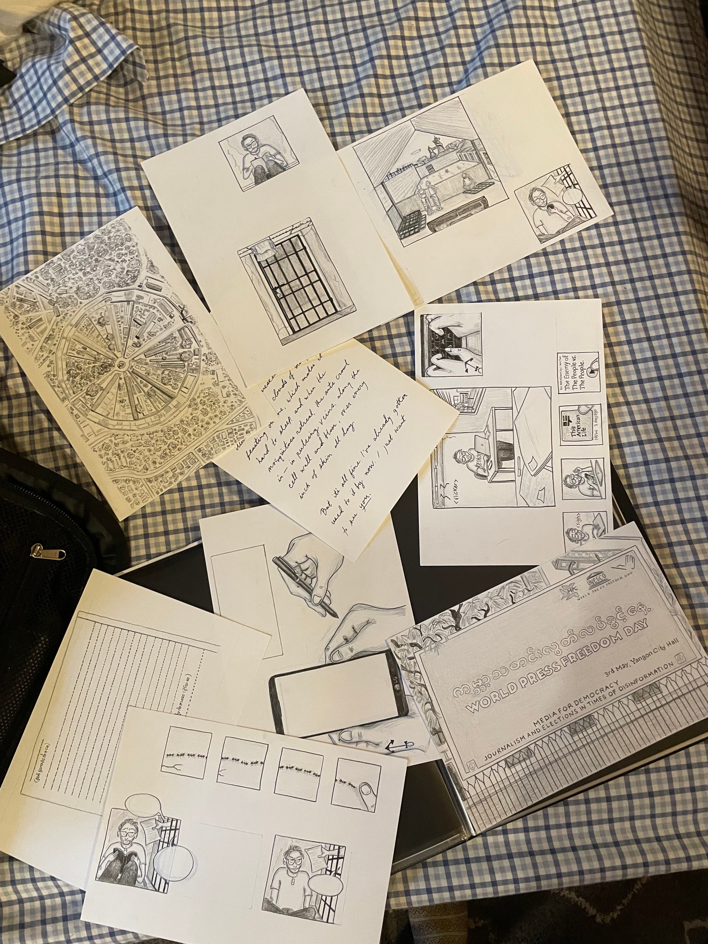 Some of Kurzweil’s hand-drawn pages.