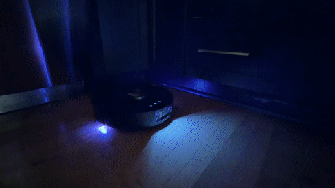 The robot’s light show in action.