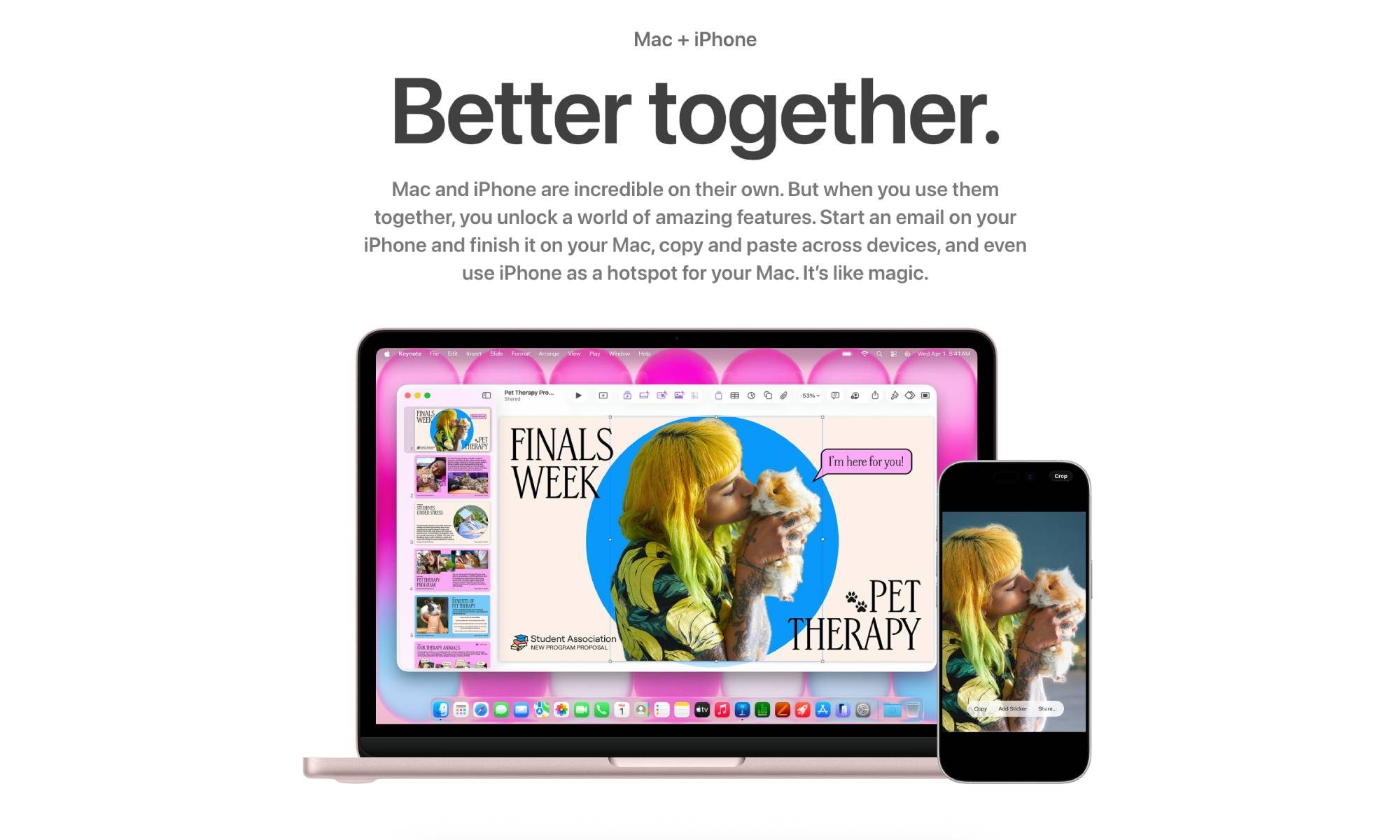 MacBook Neo iPhone integration illustration.