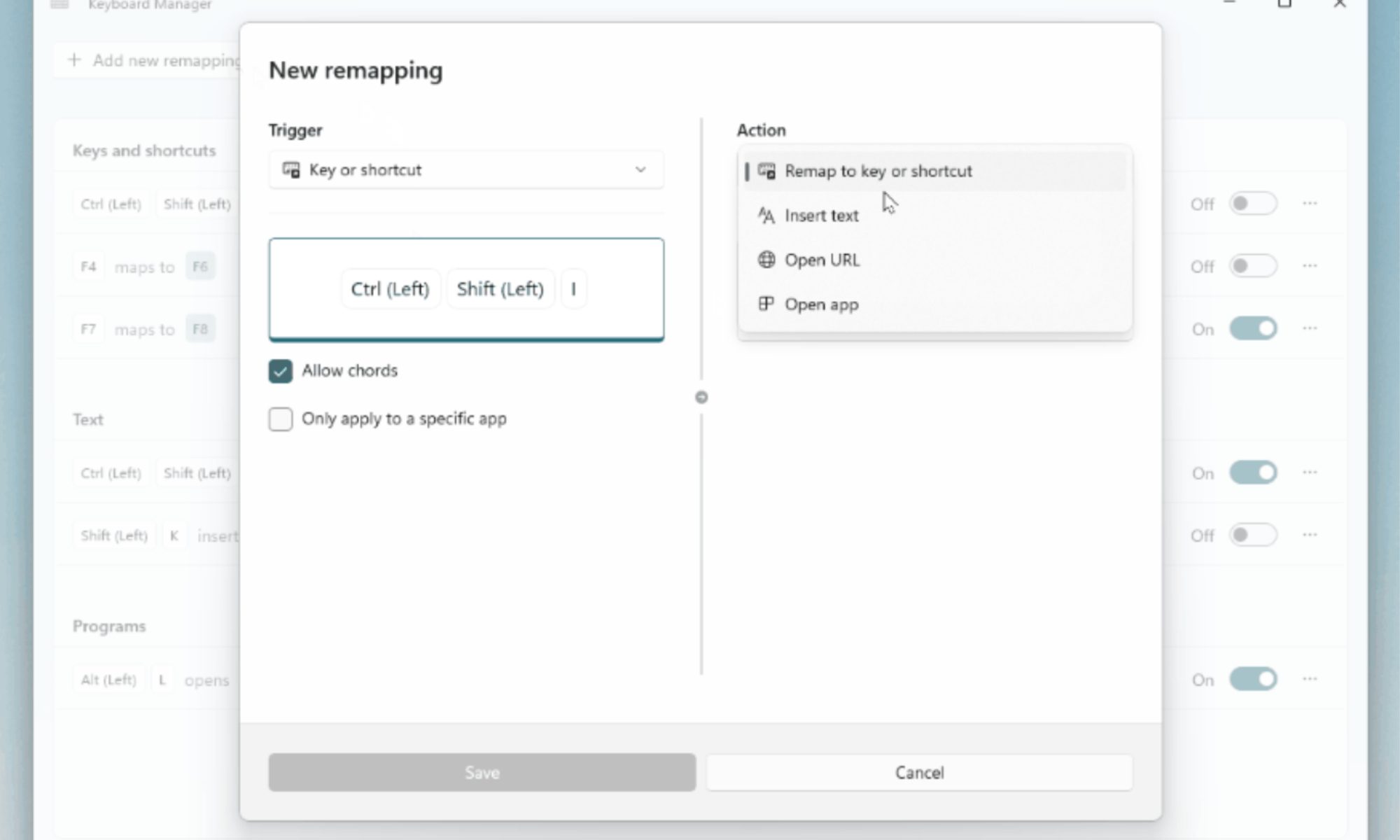 New Keyboard Manager.