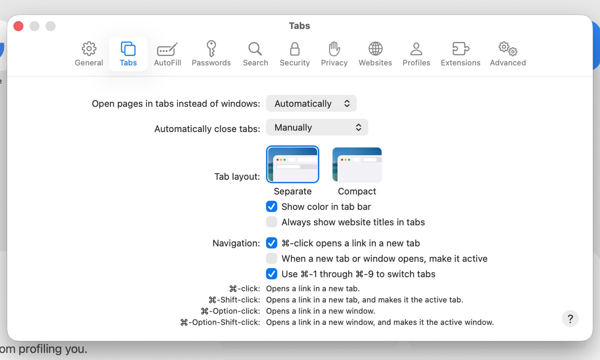 Safari group tabs new macOS 26.4.
