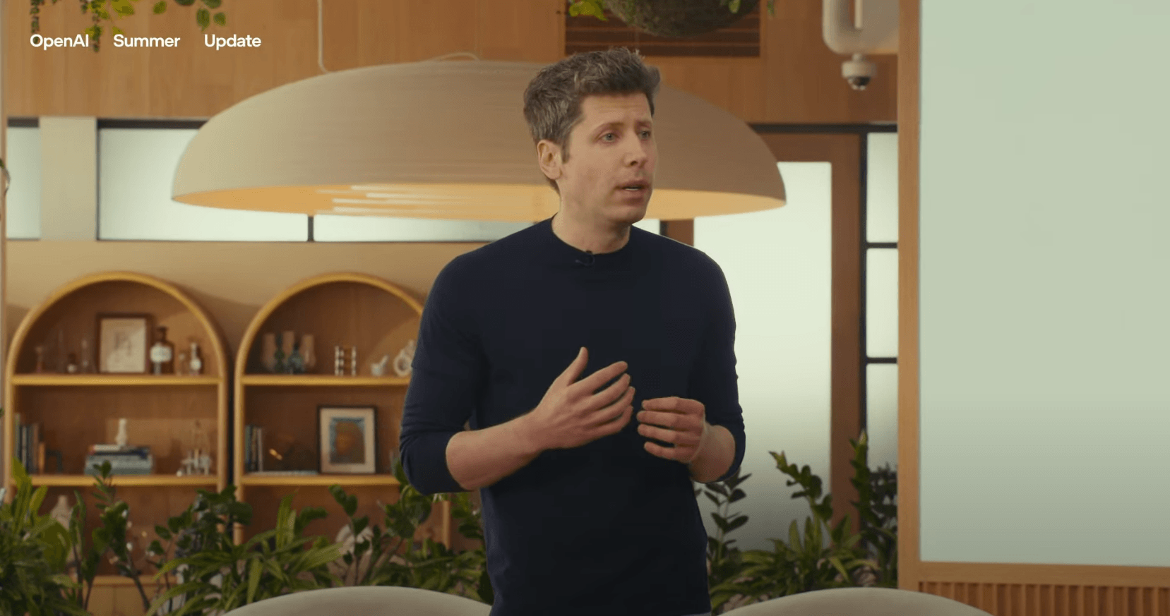 Sam Altman on stage with GPT-5 launch