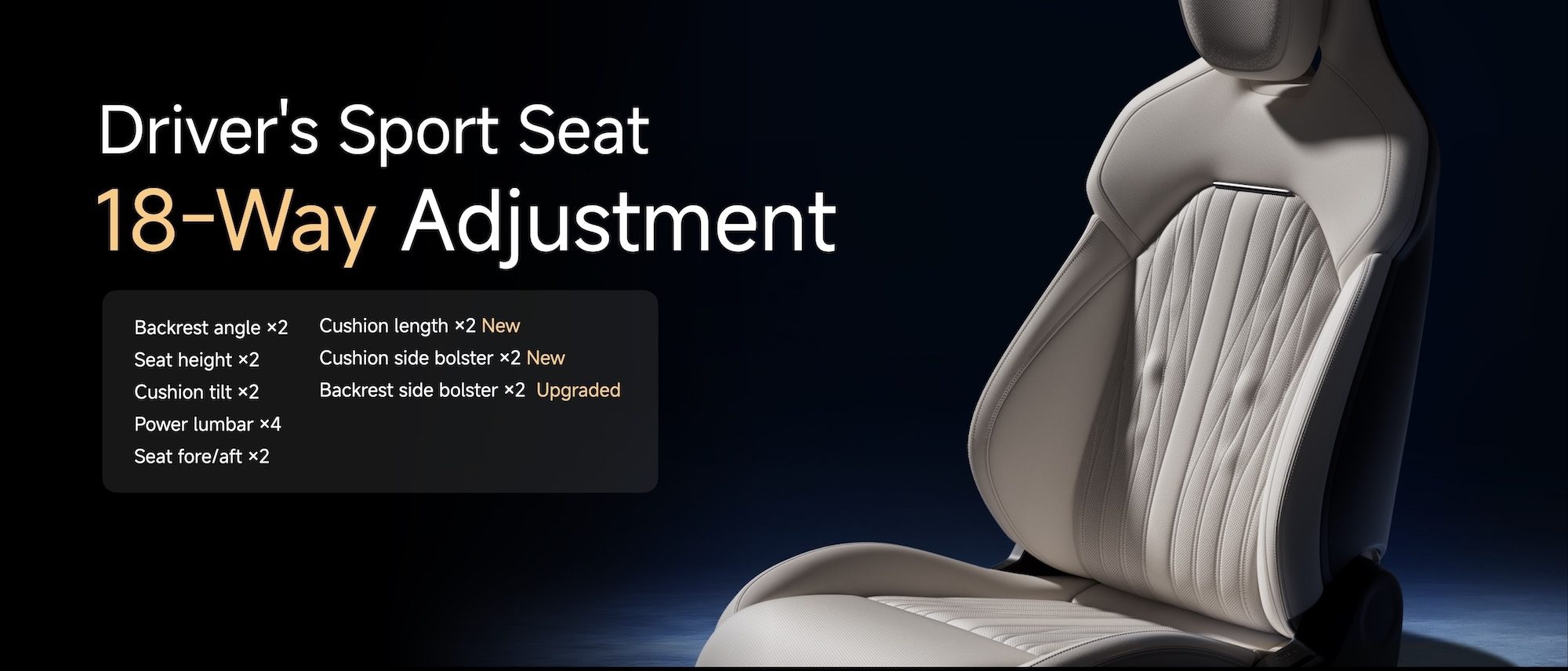 Xiaomi SU7 seat adjustment