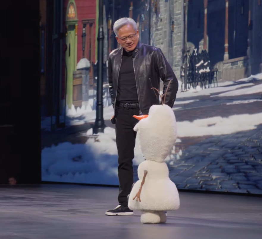 Olaf appeared on stage for a live demo at the end of Nvidia’s GTC 2026 keynote.