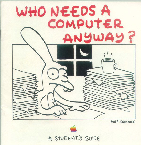 A 1989 promotional guide by Simpsons creator, Matt Groening.