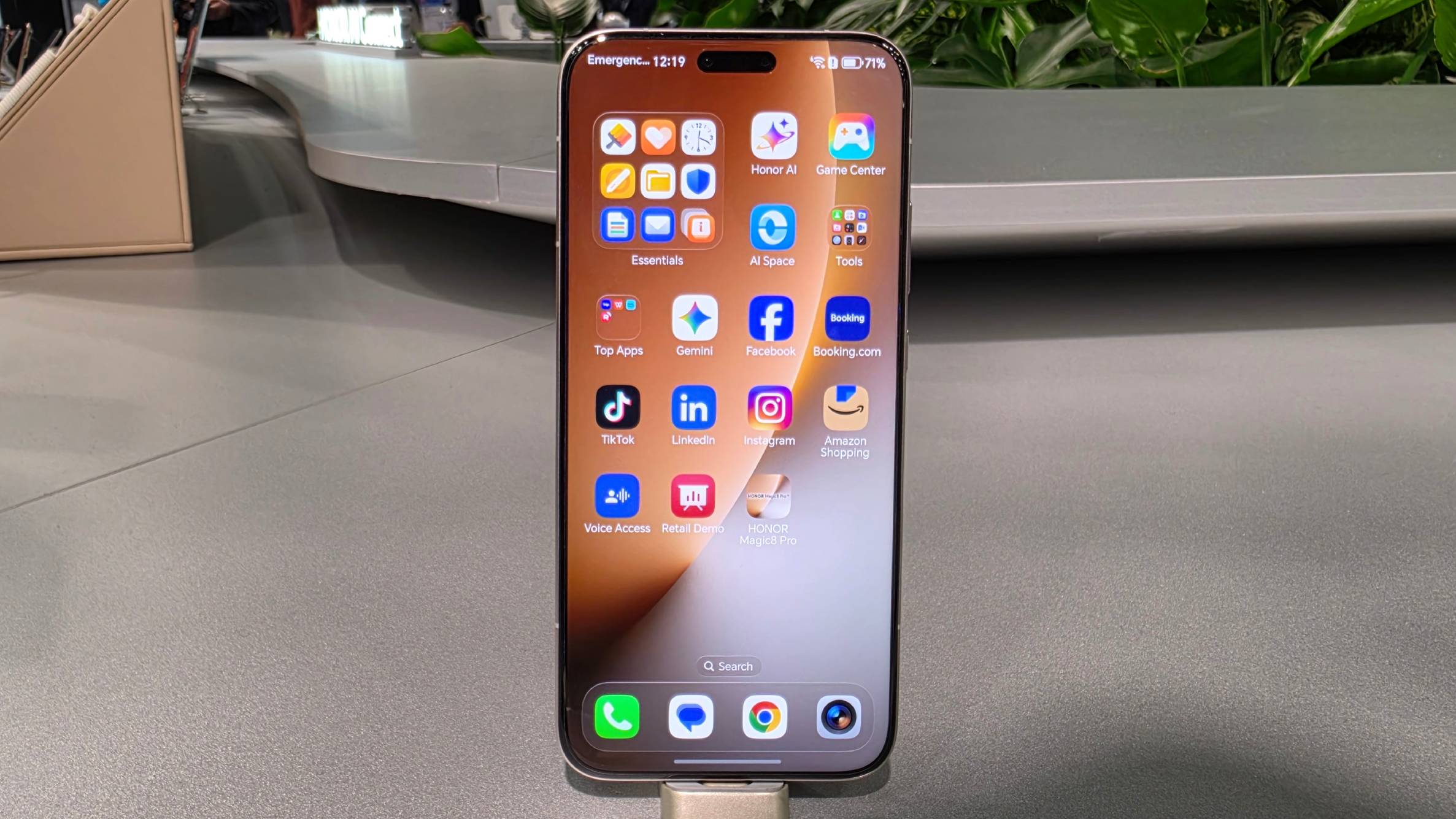 The Honor Magic 8 Pro on a table.