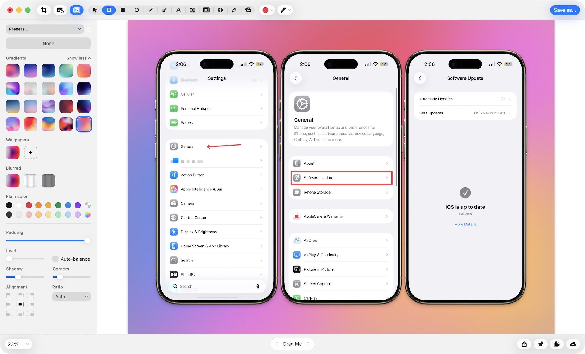 CleanShot X annotation tools