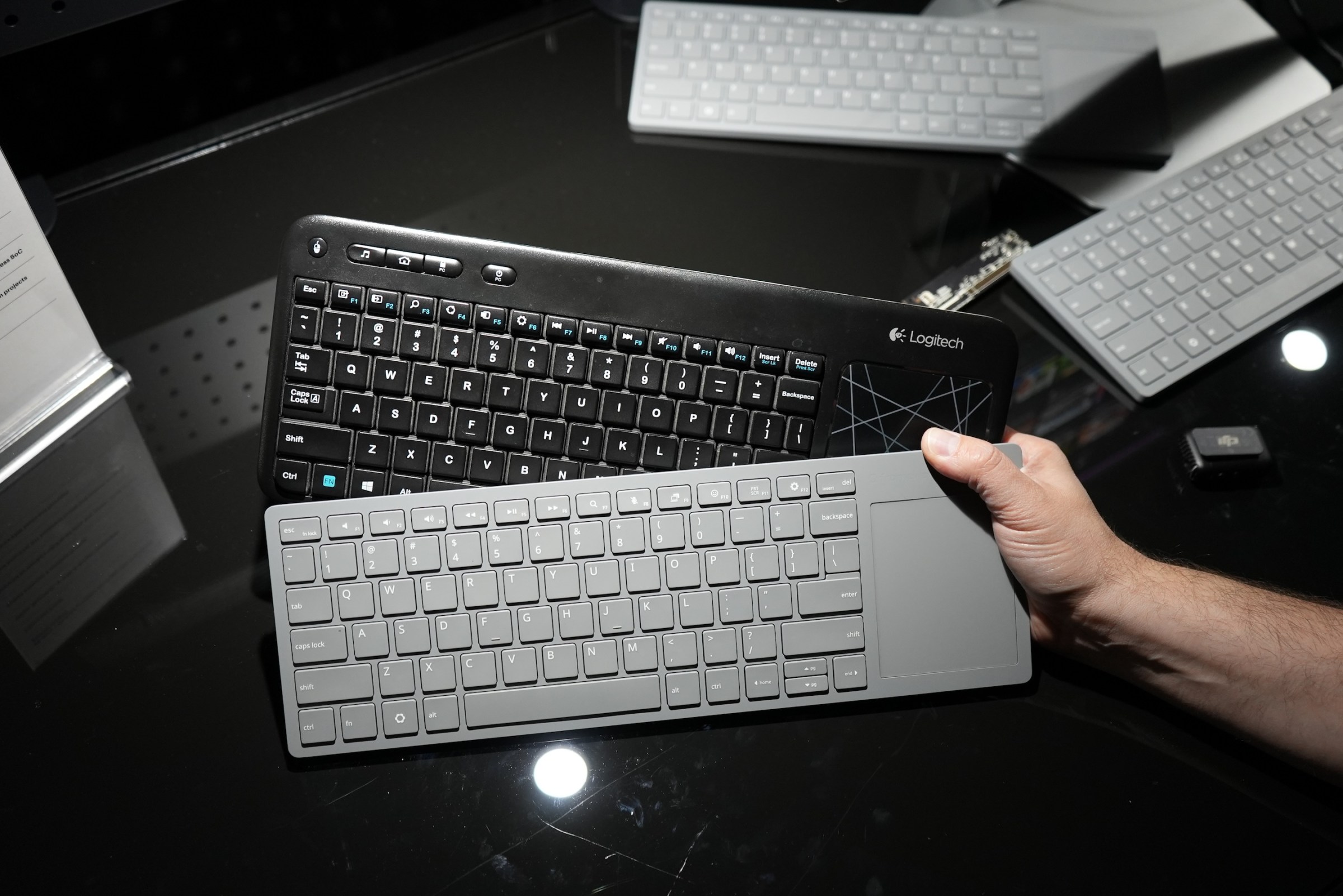 My Logitech keyboard, vs. the Framework.