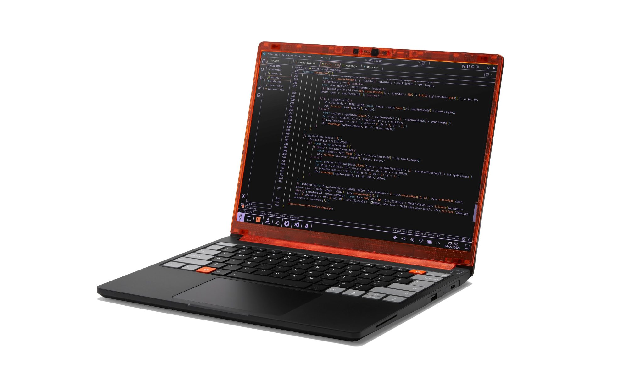 Framework laptop 13 pro with red bezels