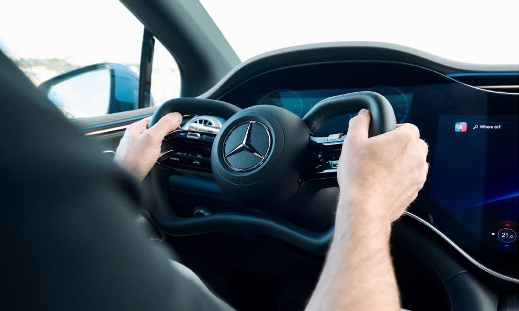 Mercedes-Benz Steer-by-wire yoke-style steering wheel