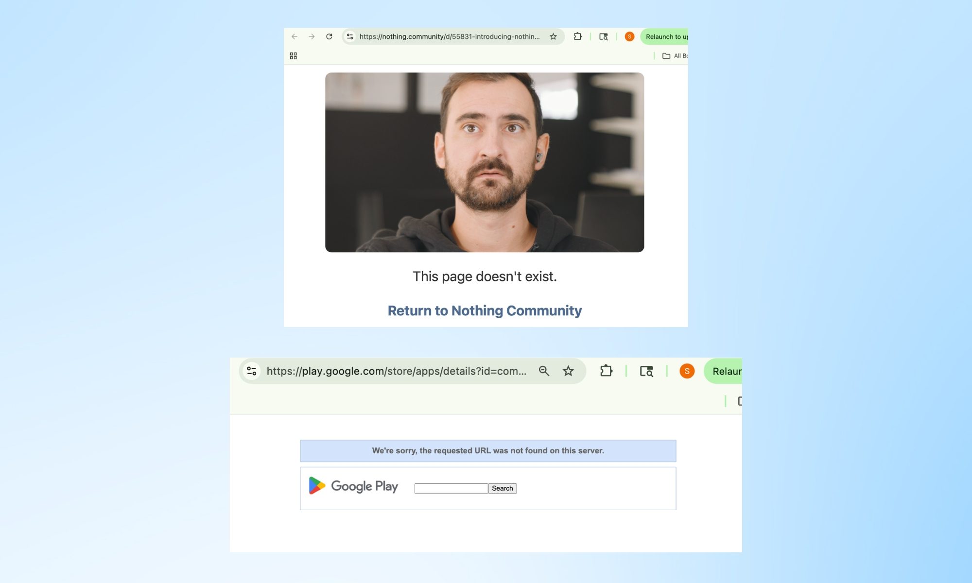 Nothing Warp not available on community post and Google Play Store.