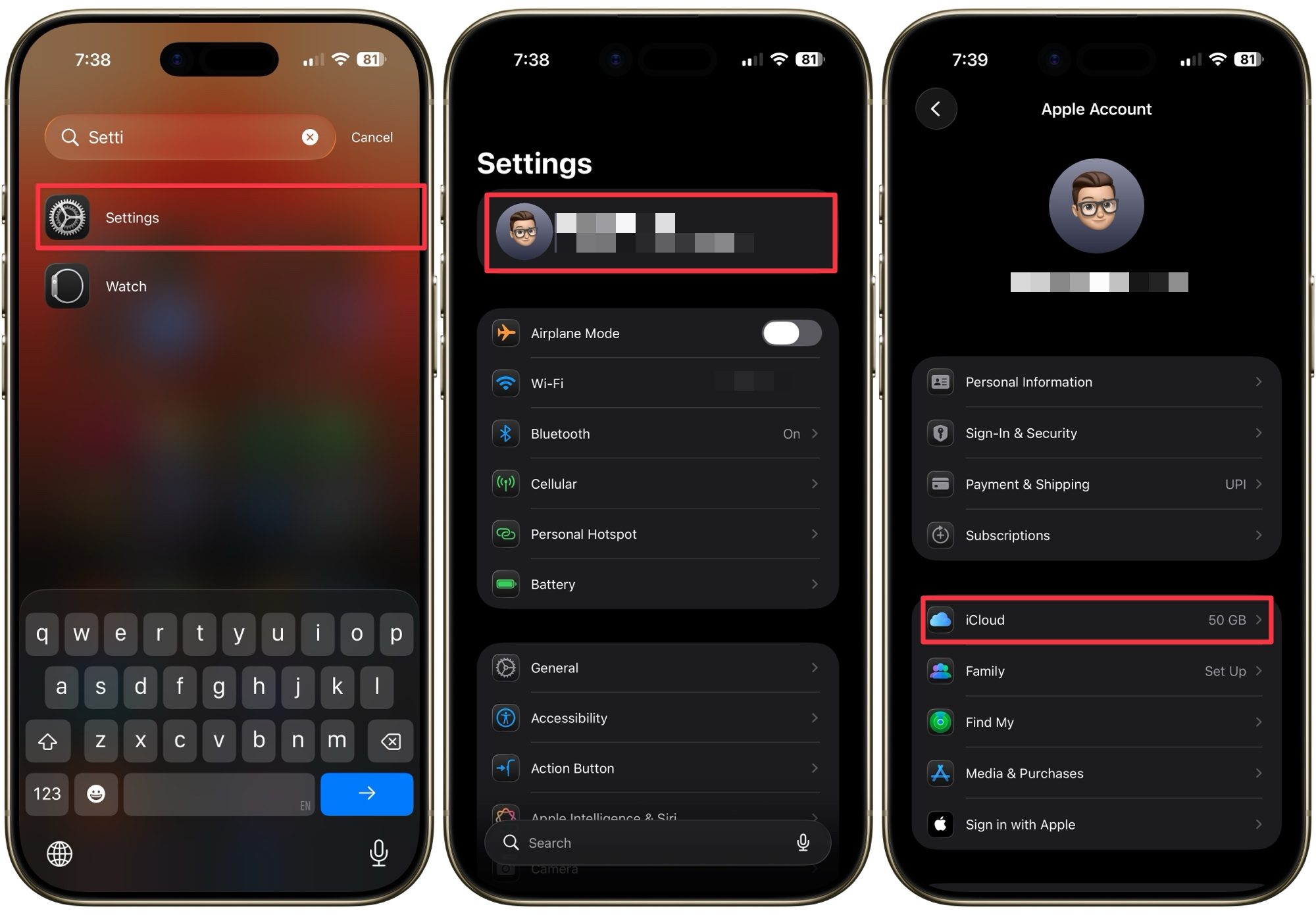 Opening iCloud Settings edited