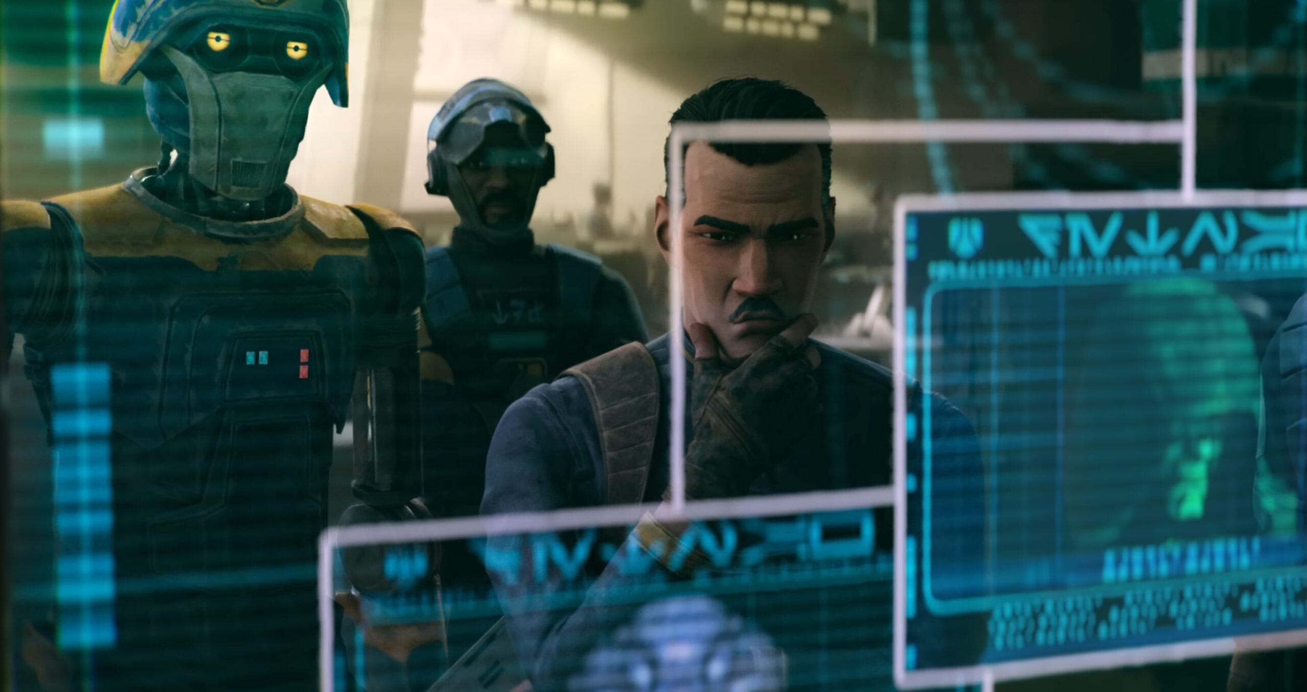 Two-Boots and Brander Lawson in the 2026 Disney+ series, Star Wars: Maul - Shadow Lord.