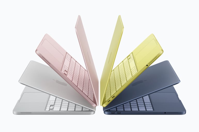 The four available colors for MacBook Neo.