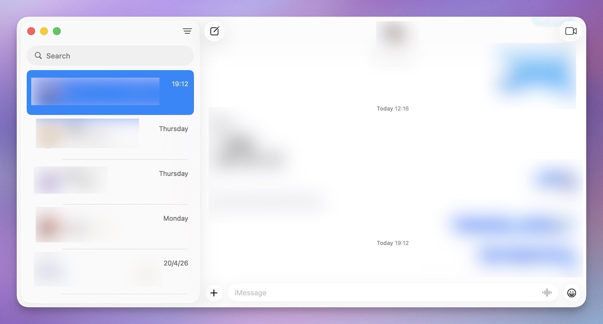 Apple Messages app on Mac