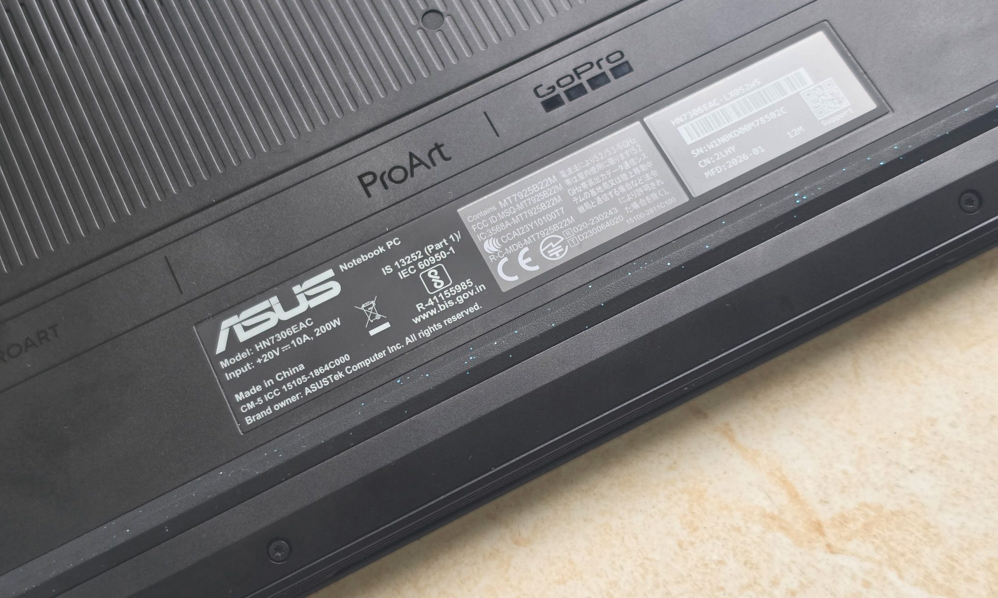 Asus ProArt PX13 GoPro Edition laptop.