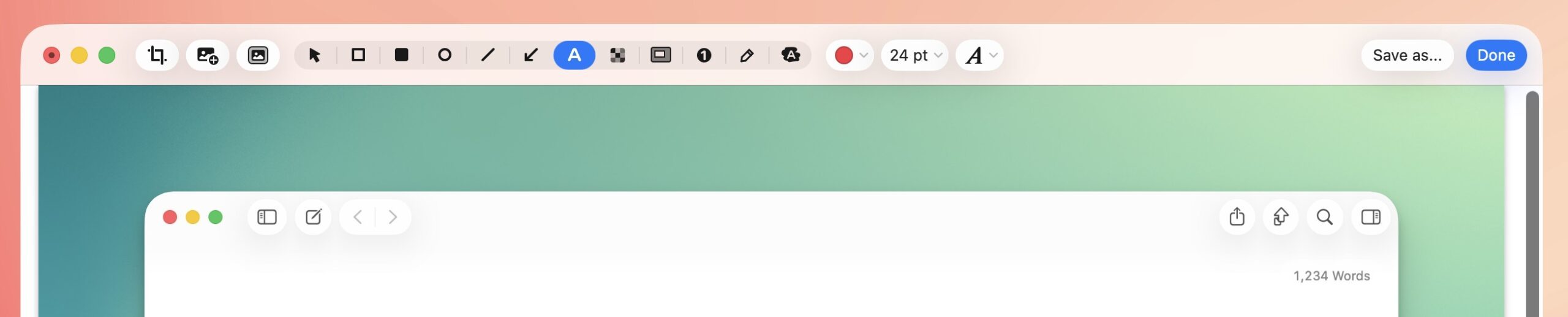 CleanShot X annotation toolbar